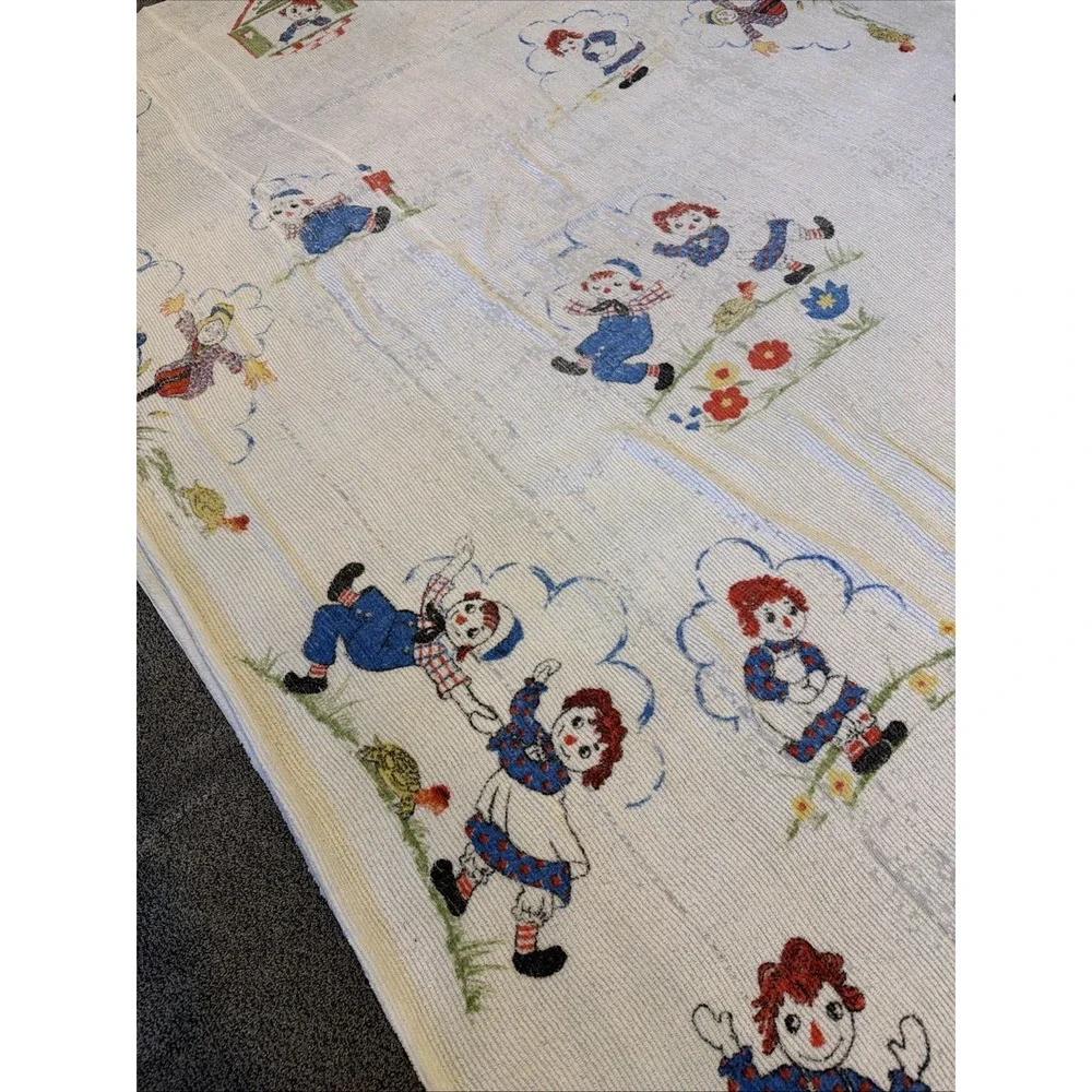 Vintage Raggedy Ann‎ and Andy Chenille Bedspread - Twin Size